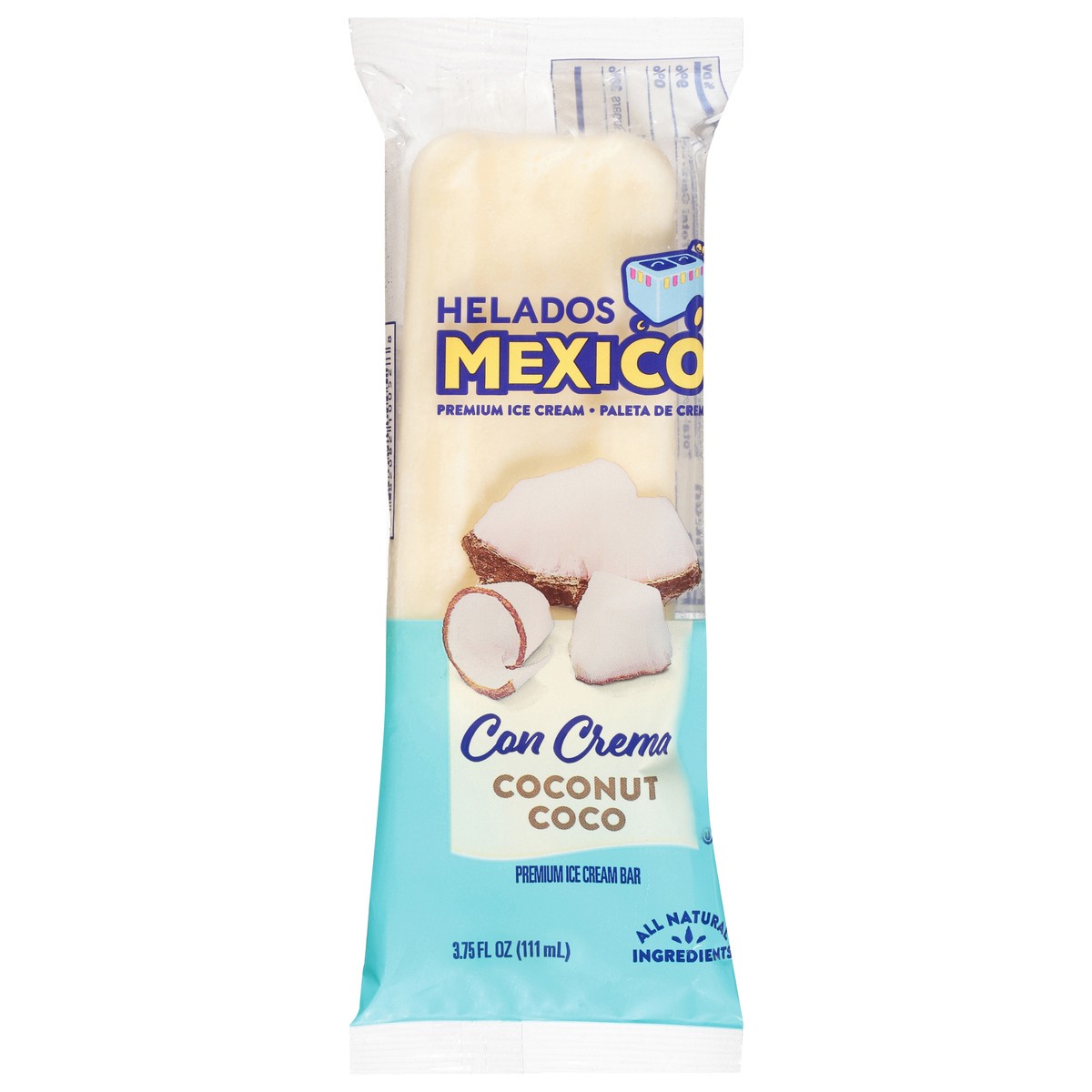 slide 1 of 9, Helados Mexico Premium Coconut Ice Cream Bar 3.75 fl oz, 3.75 fl oz