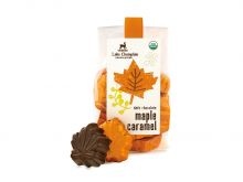 slide 1 of 1, Lake Champlain Chocolates Maple Caramel Leaves Gift Bag, 5 oz