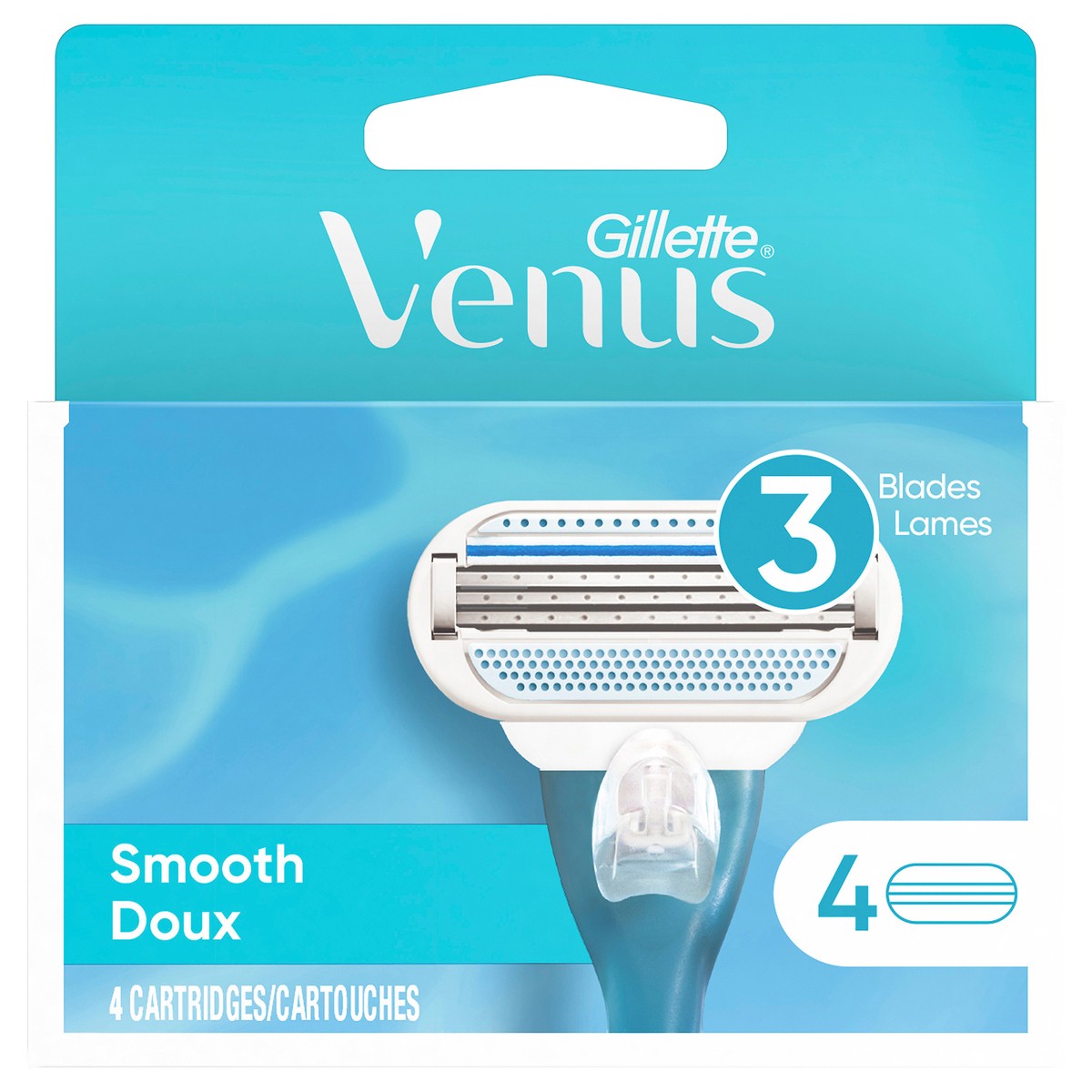 slide 1 of 2, Gillette Venus Smooth Women's Razor Blade Refills, 4 Count, 4 ct