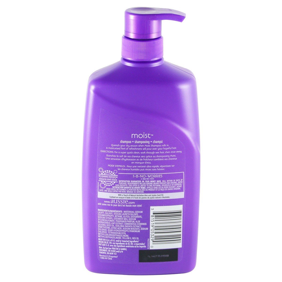 slide 2 of 2, Aussie Miracle Moist Shampoo Pump, 26.2 oz