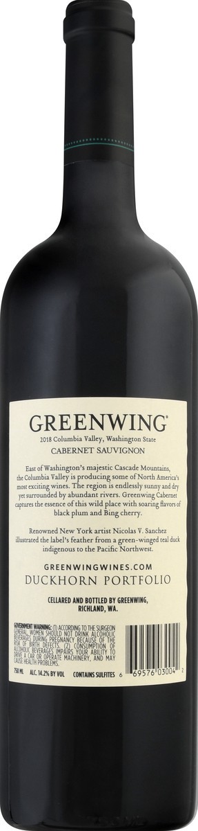 slide 9 of 9, Greenwing Cabernet Sauvignon, 750 ml