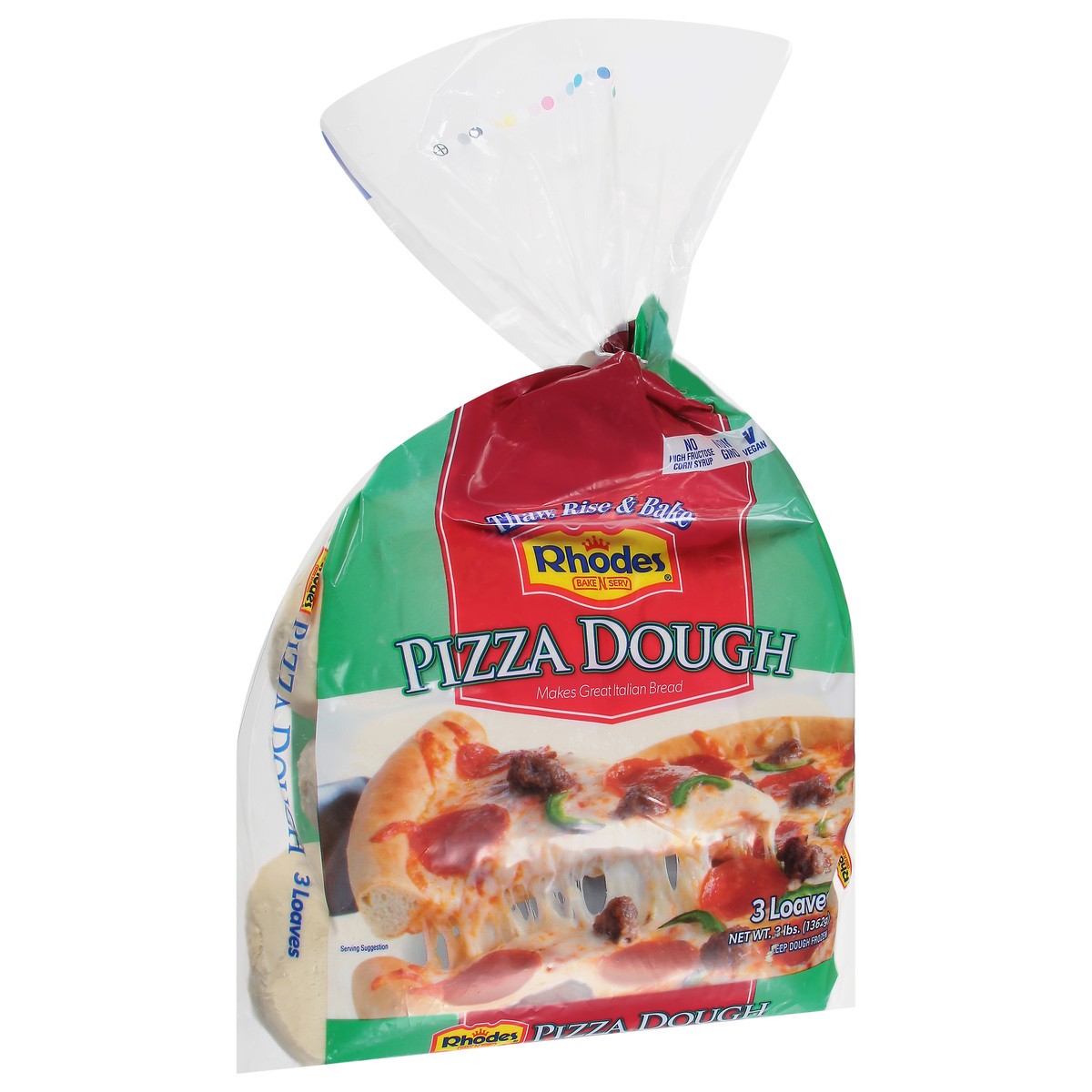 slide 8 of 11, Rhodes Bake-N-Serv Rhodes Frozen Pizza Dough, 48 oz