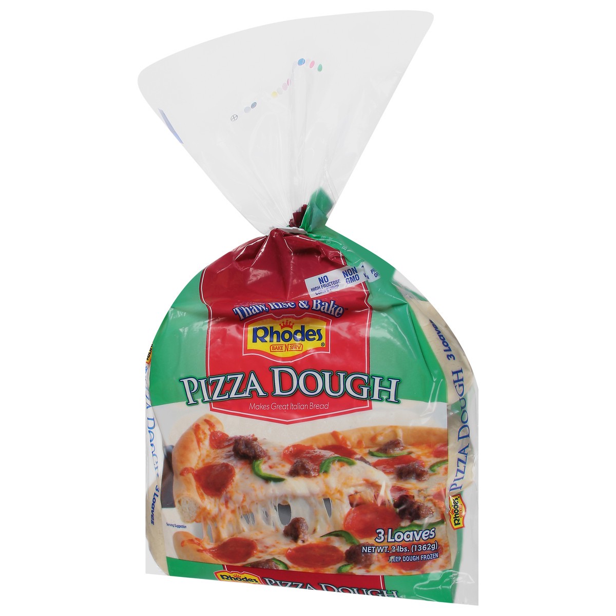 slide 3 of 11, Rhodes Pizza Dough 3 Count, 3 lb