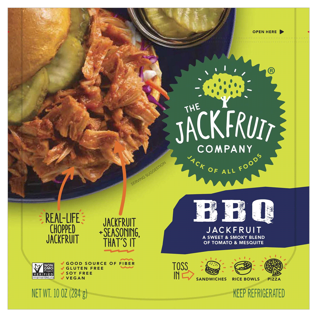 slide 1 of 1, The Jackfruit Company BBQ Jackfruit, 10 oz, 10 oz