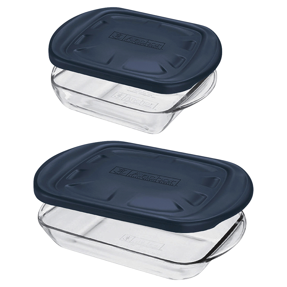 slide 1 of 2, Anchor Hocking Bakeware Value Pack and Cake Dish with Plastic Lids, 2 ct