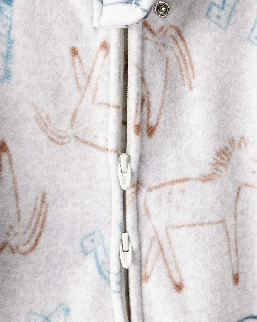 slide 2 of 3, Carter's Carters Baby Boy Western Cowboy Print Loose Fit Long-Sleeve Sleep & Play - Grey Grey NB, 1 ct