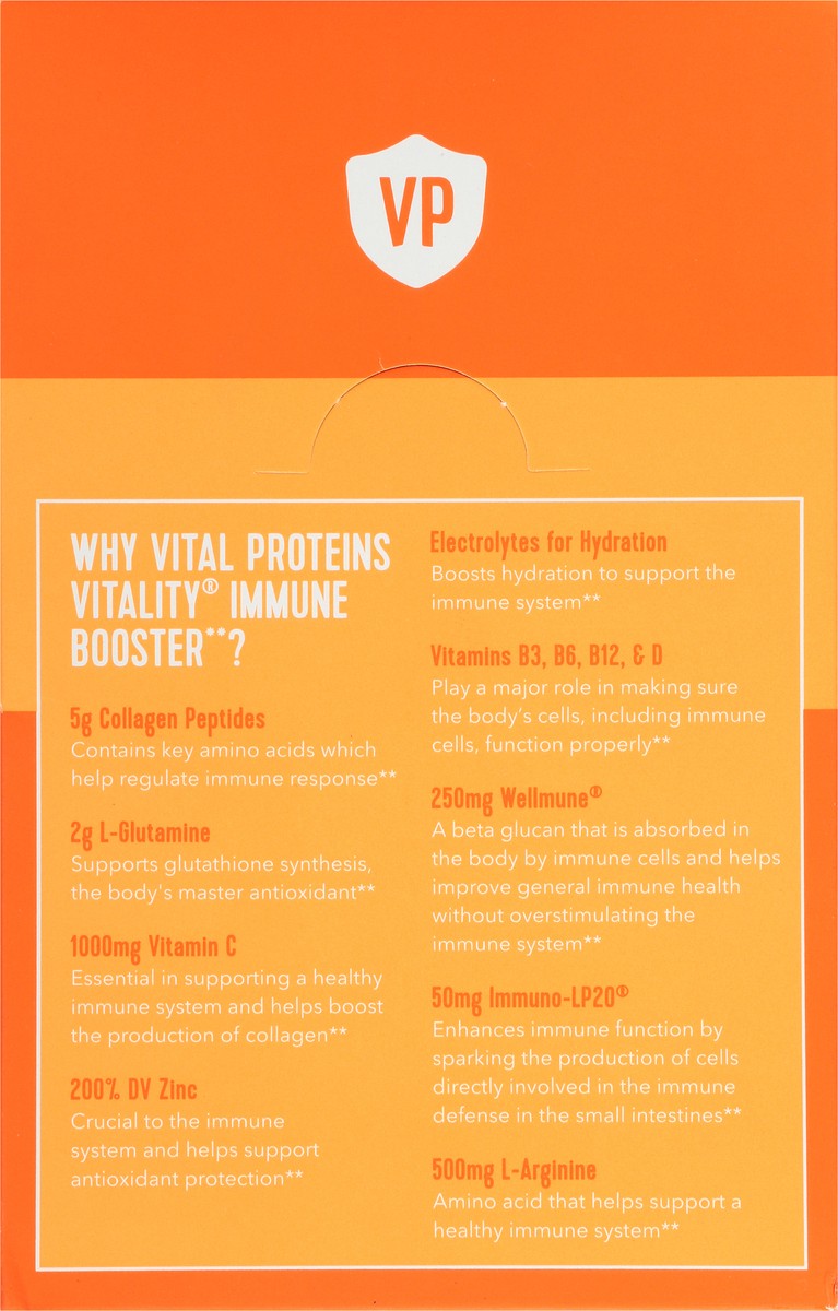 slide 4 of 12, Vital Proteins Vitality Clementine Immune Booster 14 ea, 14 ct