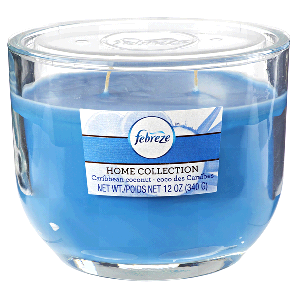 slide 1 of 2, Febreze Home Collection Caribbean Coconut Candle, 12 oz