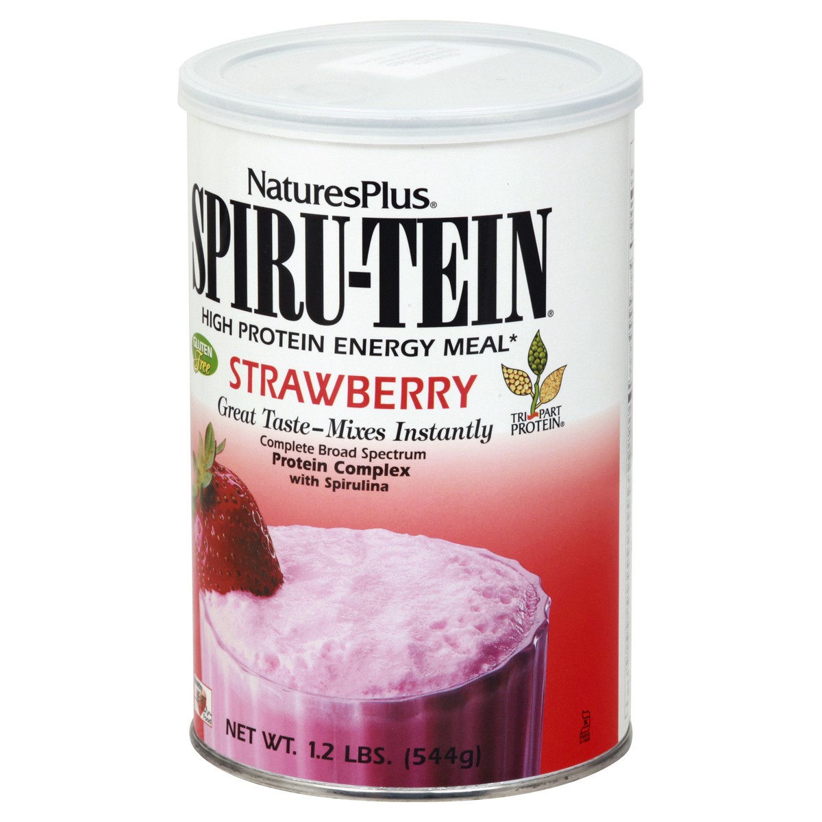 slide 3 of 10, Nature's Plus Spiru-Tein High Protein Strawberry Energy Meal, 1.2 lb