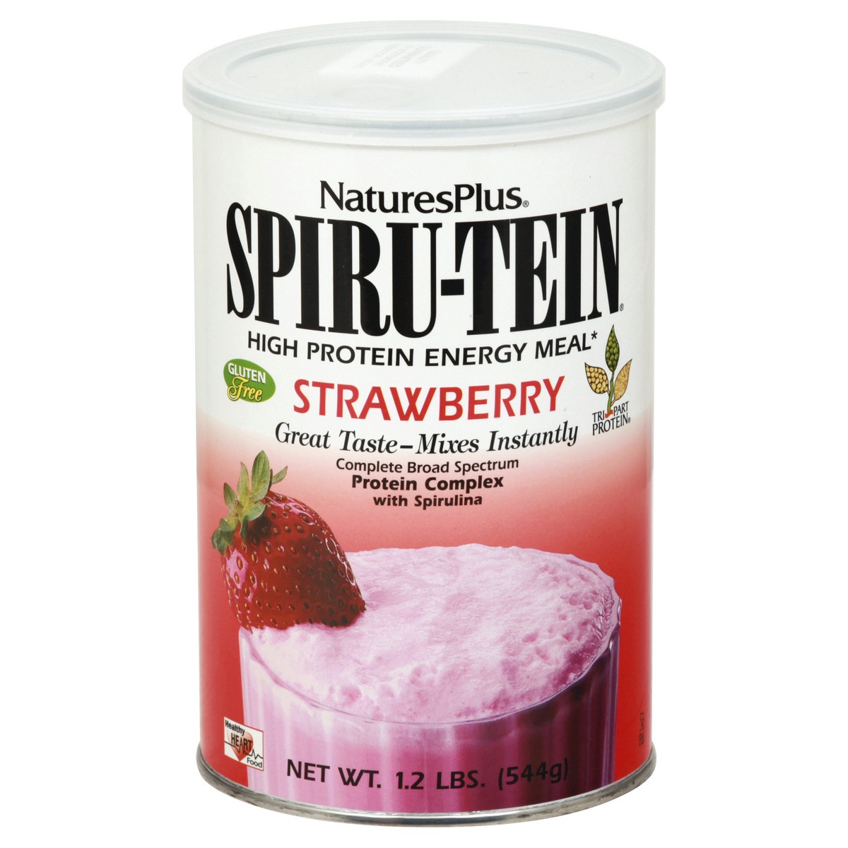 slide 1 of 10, Nature's Plus Spiru-Tein High Protein Strawberry Energy Meal, 1.2 lb