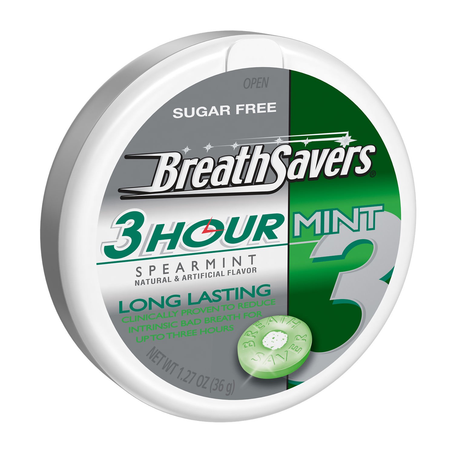 slide 5 of 6, Breath Savers Sugar Free 3 Hour Spearmint Mint 8 ea, 8 ct