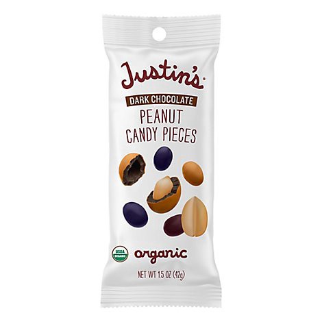 slide 1 of 1, Justins Chocolate Dark Pieces Peanut - 1.5 OZ, 1.5 oz