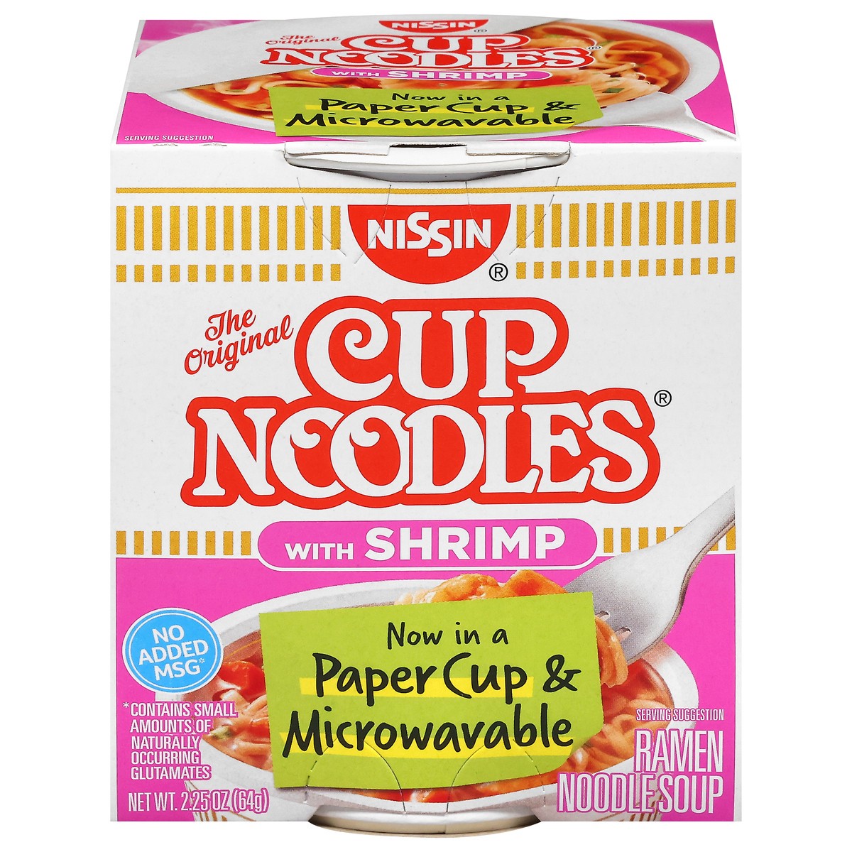 slide 1 of 9, Nissin Cup Noodles with Shrimp Ramen Noodle Soup 2.25 oz, 2.25 oz