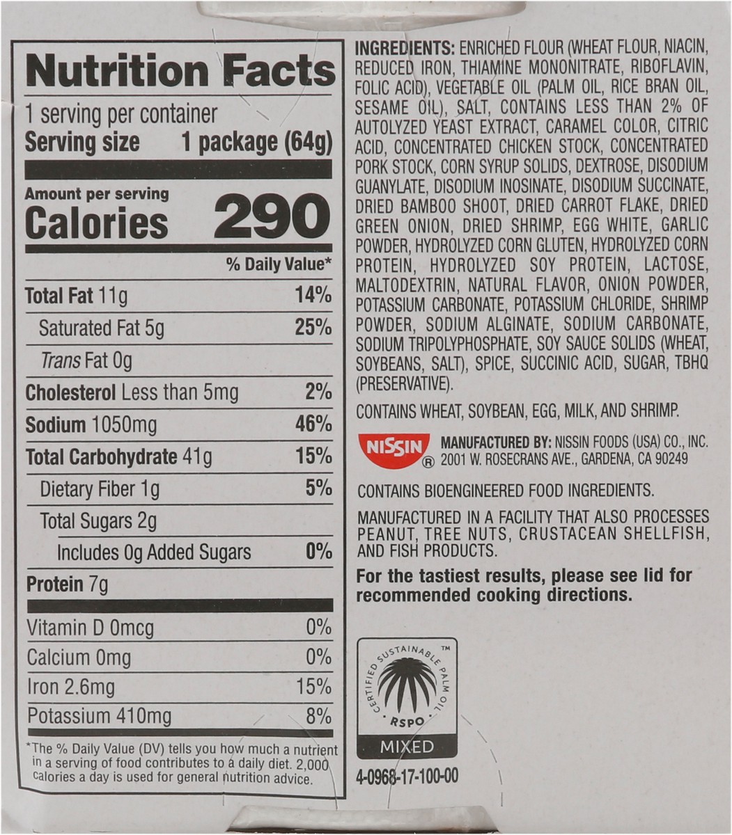 slide 9 of 9, Nissin Cup Noodles with Shrimp Ramen Noodle Soup 2.25 oz, 2.25 oz