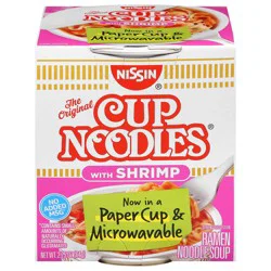 Nissin Cup Noodles with Shrimp Ramen Noodle Soup 2.25 oz