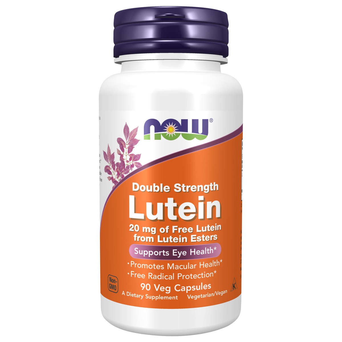 slide 1 of 4, NOW Lutein, Double Strength 20 mg - 90 Veg Capsules, 90 ct
