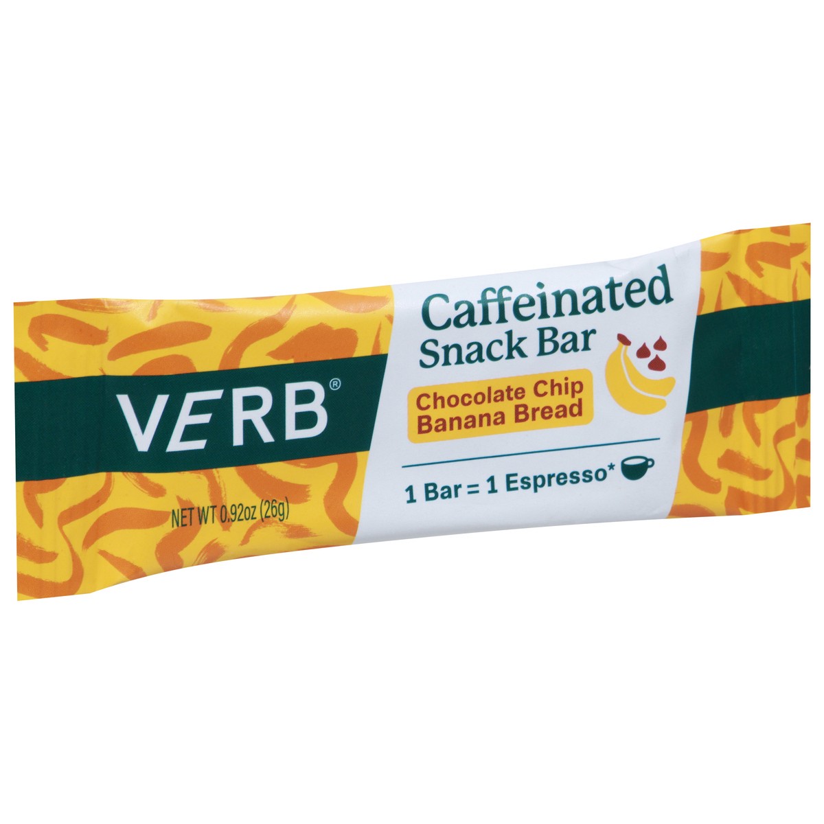 slide 8 of 9, Verb Caffeinated Chocolate Chip Banana Bread Energy Bar 0.92 oz, 0.92 oz