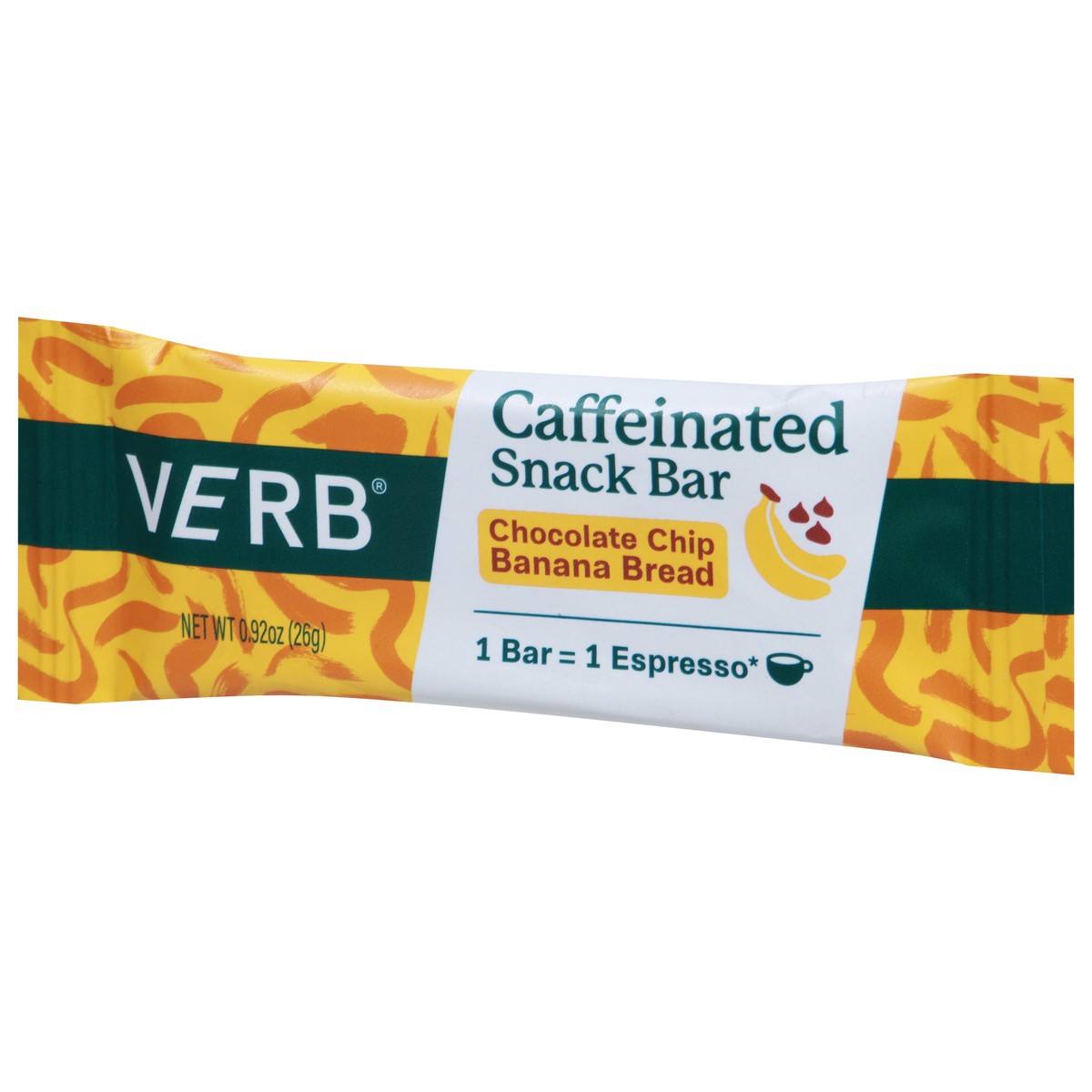 slide 7 of 9, Verb Caffeinated Chocolate Chip Banana Bread Energy Bar 0.92 oz, 0.92 oz