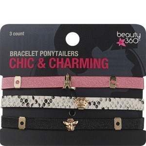 slide 1 of 1, Beauty 360 Hair Jewelry Charm Ponytailers, 3 ct