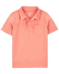 Oshkosh Toddler Cotton Jersey Pocket Henley Orange 2T