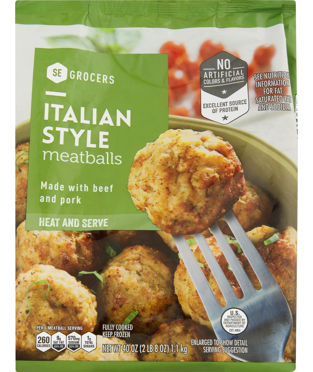 slide 1 of 1, SE Grocers Ital Styl Meatballs, 40 oz