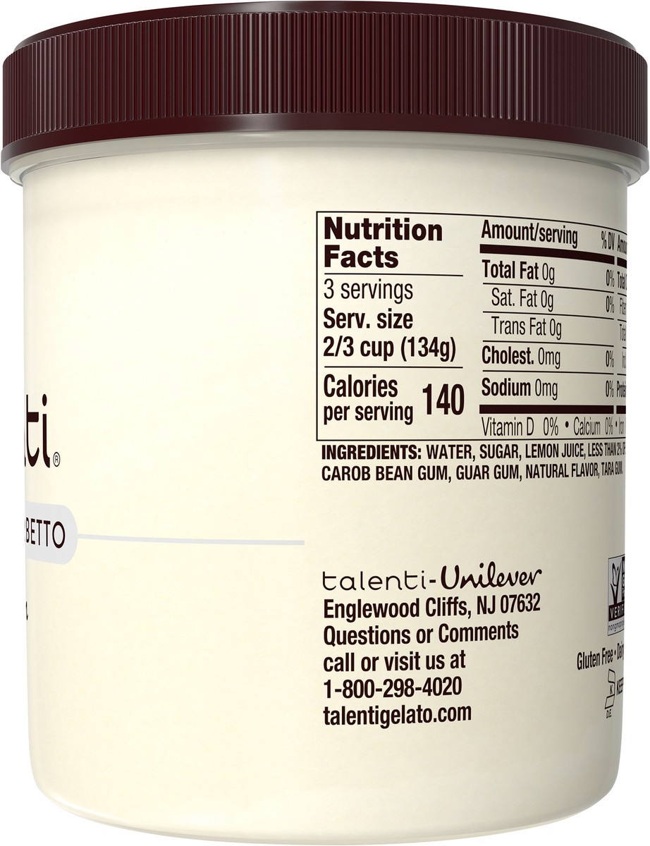 slide 8 of 11, Talenti dairy-free sorbetto zesty lemon 1 pint, 1 pint