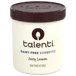 Talenti Dairy-Free Sorbetto Zesty Lemon 1 pint