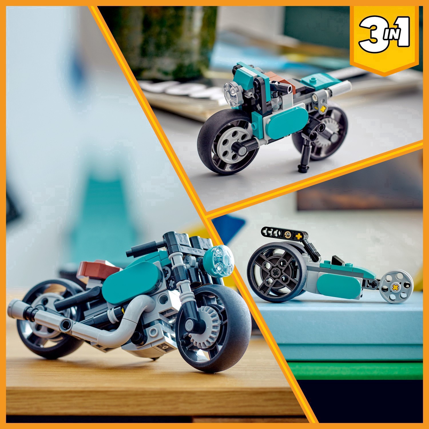 slide 22 of 31, Lego Creator 3In1 Vintage Motorcycle, 128 ct