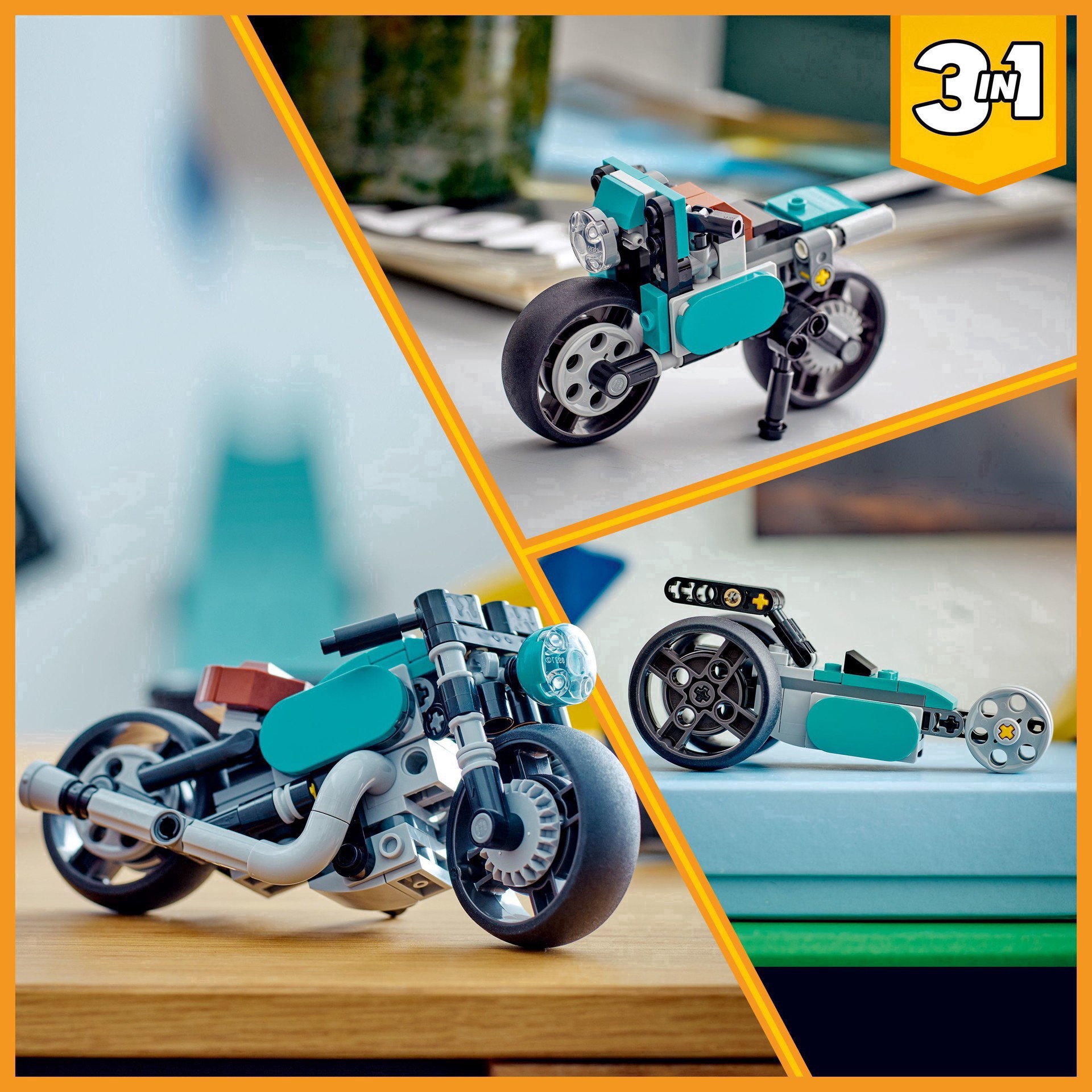 slide 6 of 31, Lego Creator 3In1 Vintage Motorcycle, 128 ct