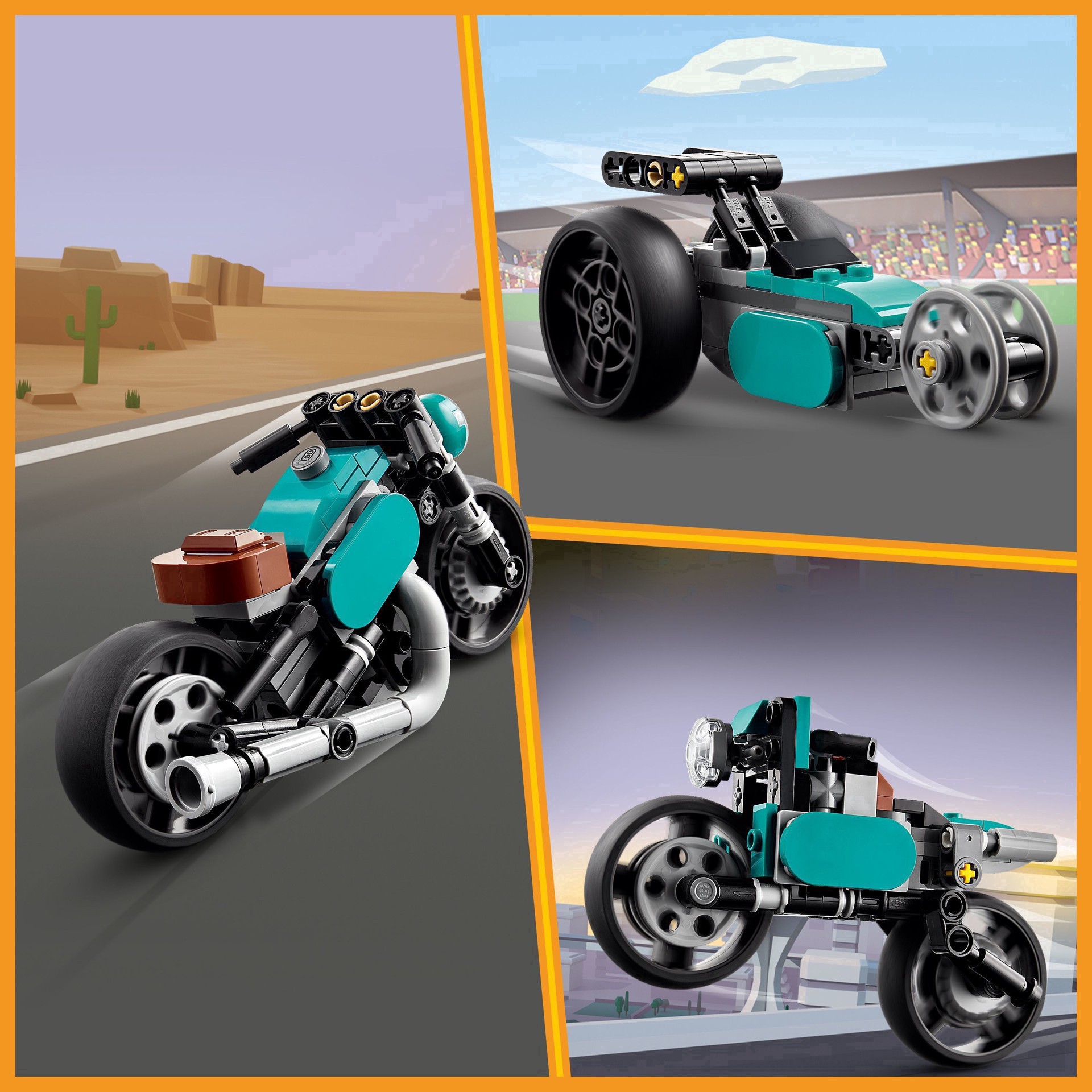 slide 10 of 31, Lego Creator 3In1 Vintage Motorcycle, 128 ct