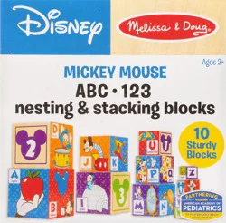 Melissa & Doug Disney Mickey Mouse ABC-123 Nesting & Stacking Blocks