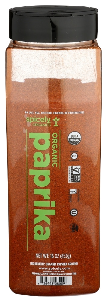 slide 1 of 1, Spicely Organic Spices Paprika, 16 oz