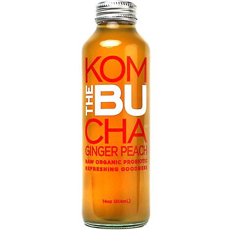 slide 1 of 1, The Bu Organic Ginger Peach Kombucha - 14 oz, 14 oz