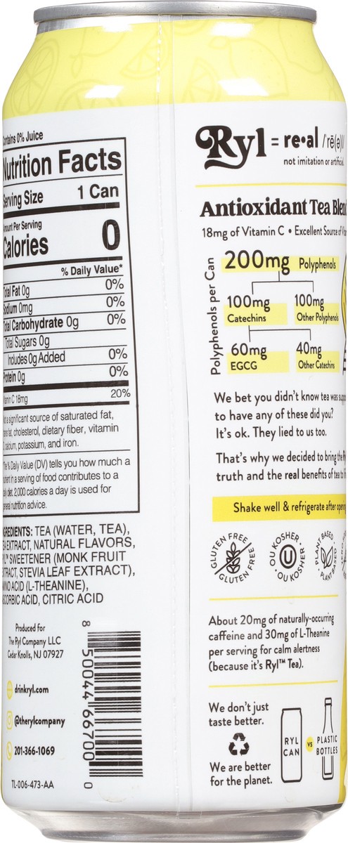 slide 7 of 13, The Ryl Co. Ryl Lemon Iced Tea - 16 fl oz, 16 fl oz