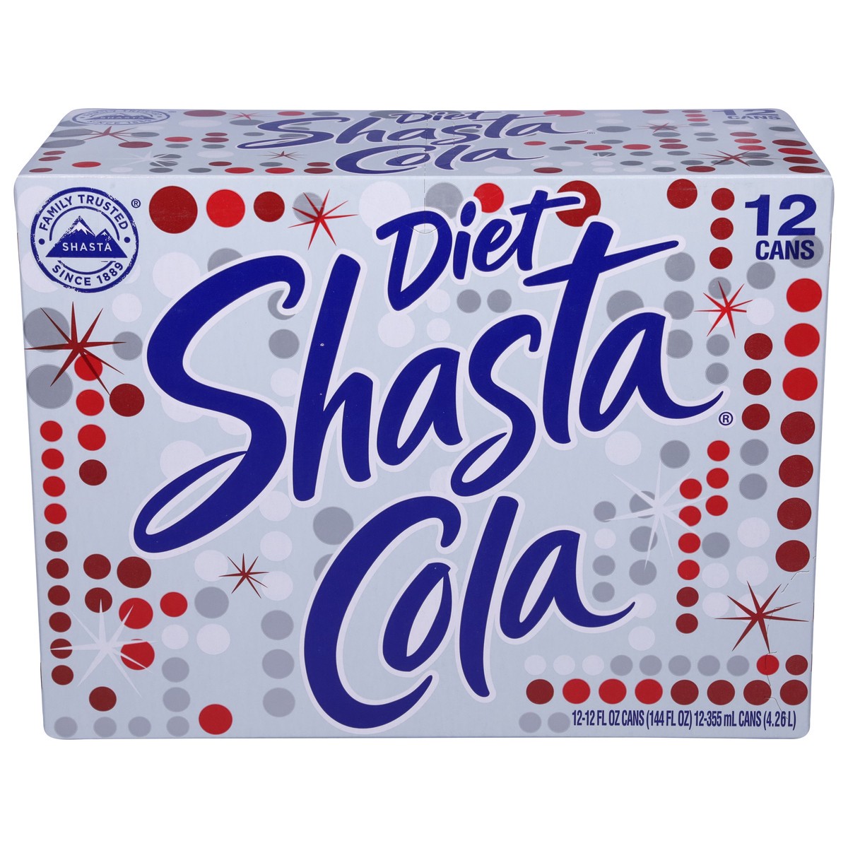 slide 1 of 1, Shasta Diet Cola 12 - 12 fl oz Cans, 12 ct