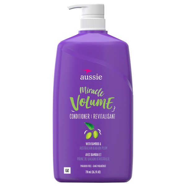 slide 1 of 1, Aussie Miracle Volume Bamboo & Australian Plum Conditioner, 26.2 oz