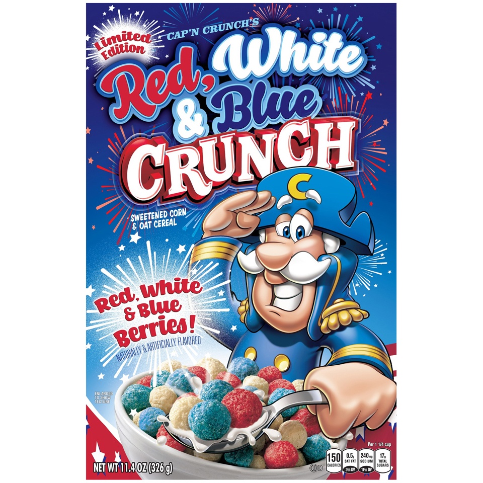 slide 1 of 6, Cap'n Crunch's Red White & Blue Crunch Cereal, 11.4 oz