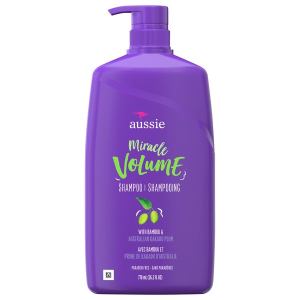 slide 1 of 1, Aussie Miracle Volume Bamboo & Australian Plum Shampoo, 26.2 oz