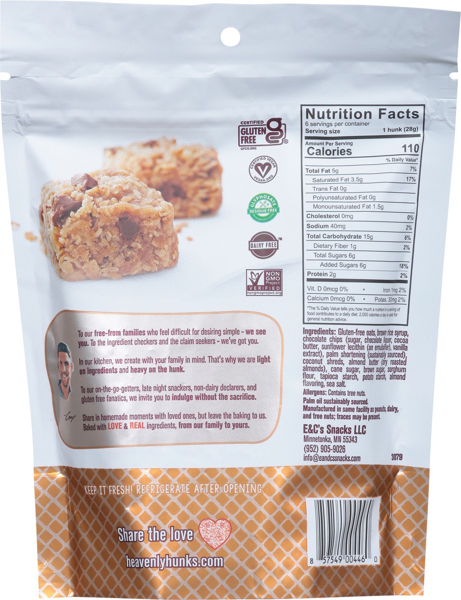 slide 3 of 14, Heavenly Hunks Almond Butter Chocolate Hunks 6 ea, 6 ct