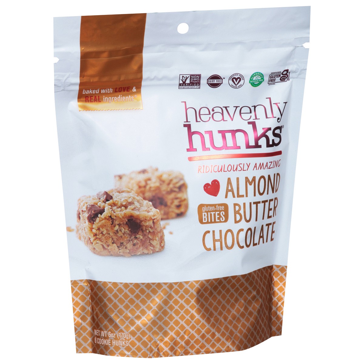 slide 9 of 14, Heavenly Hunks Almond Butter Chocolate Hunks 6 ea, 6 ct