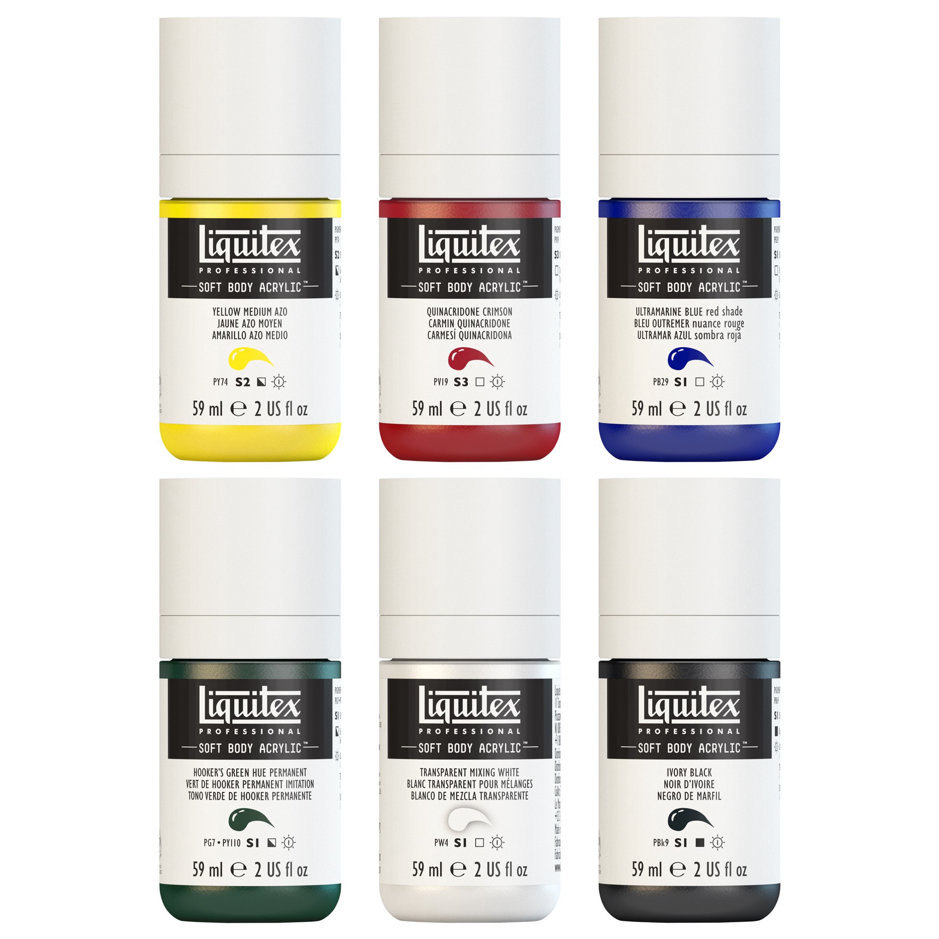 slide 6 of 6, Liquitex Soft Body Acrylic Mixing Set, 2 fl oz