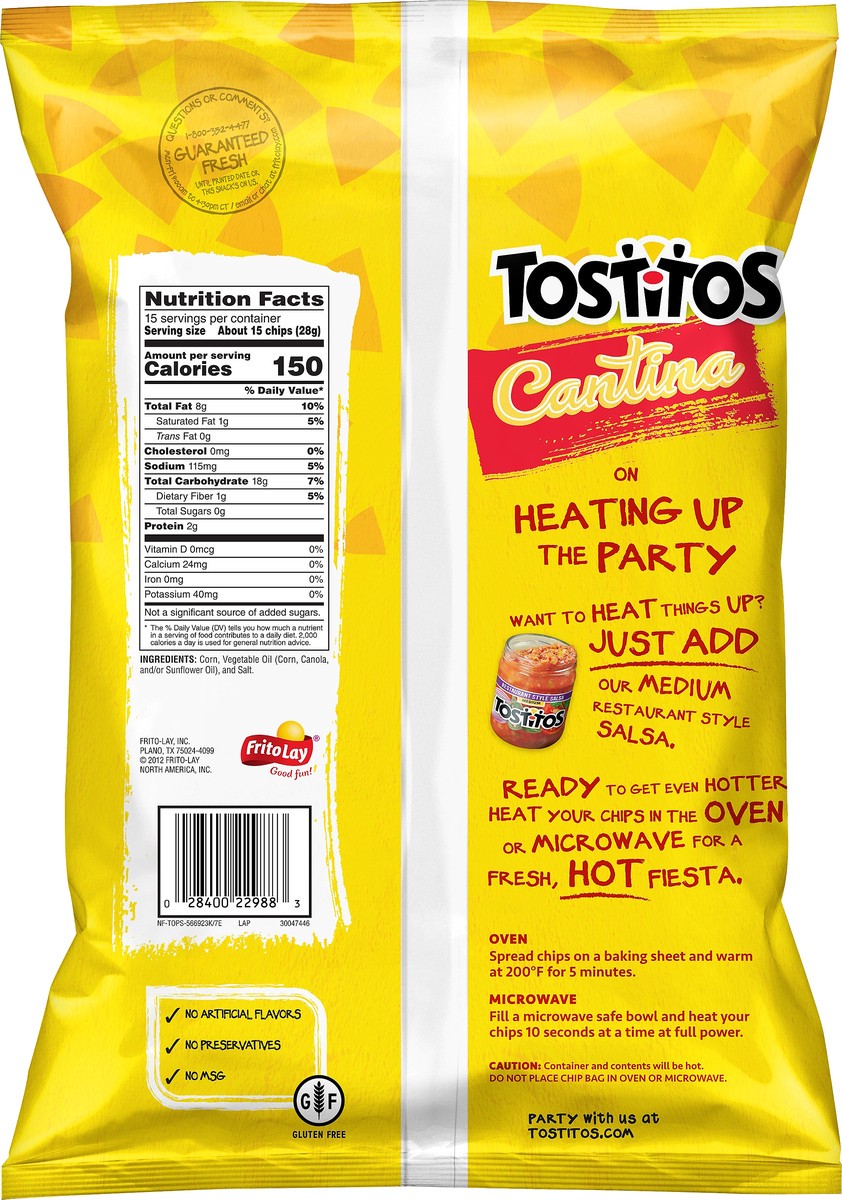 slide 6 of 6, Tostitos Cantina Tortilla Chips Thin & Crispy 15 Oz, 15 oz