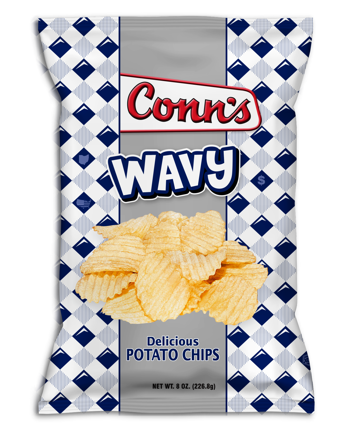 slide 1 of 21, CONNS Conn's Regular Potato Chips Wavy, 13 oz
