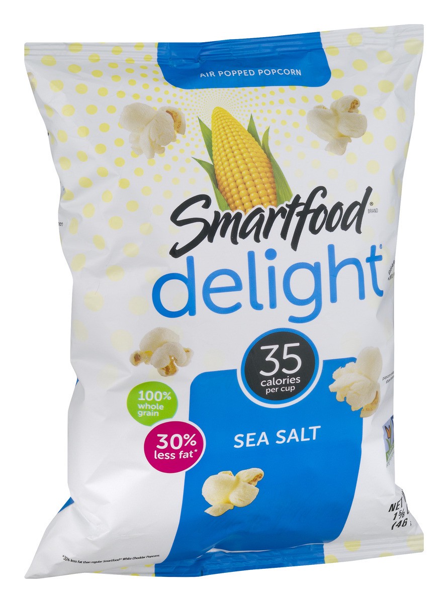 slide 2 of 8, Smartfood Delight Popcorn Sea Salt 1 - 5/8 Oz, 1.62 oz