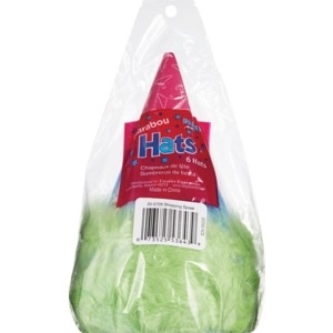 slide 1 of 1, Paper Art Party Hats, 6 ct