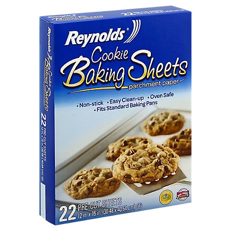 slide 1 of 1, Reynolds Parchment Paper Baking Sheets Cookie, 22 ct