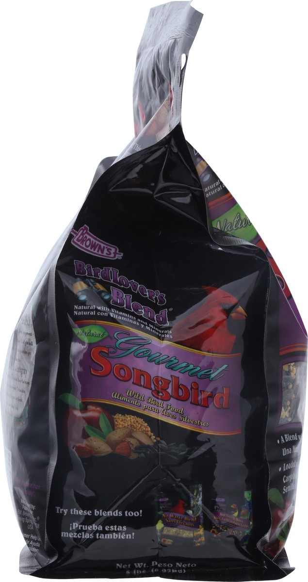 slide 11 of 14, Brown's Birdlover's Blend Wild Songbird Gourmet Bird Food 5 lb, 5 lb