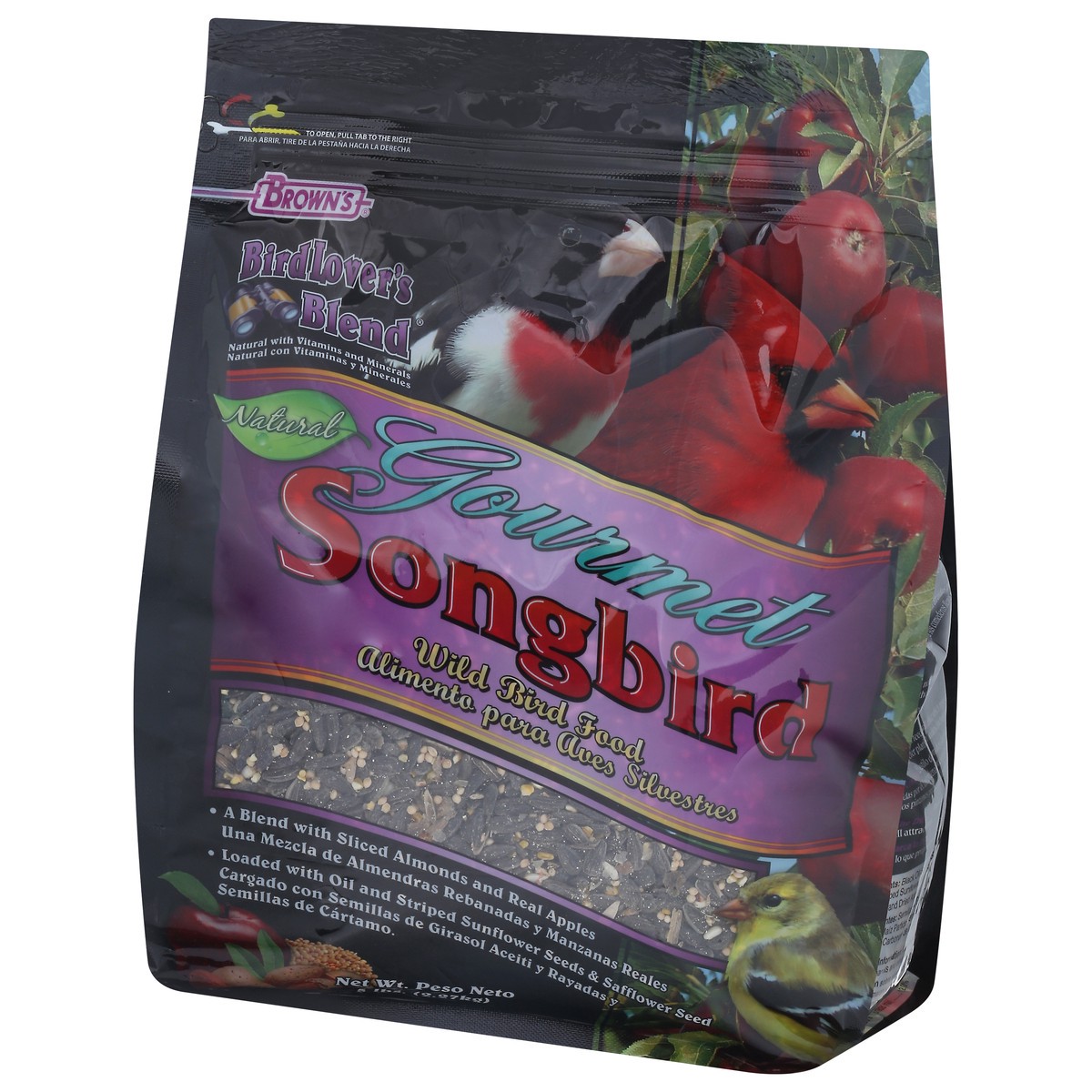 slide 3 of 14, Brown's Birdlover's Blend Wild Songbird Gourmet Bird Food 5 lb, 5 lb