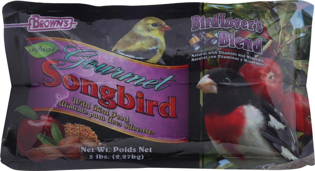 slide 10 of 14, Brown's Birdlover's Blend Wild Songbird Gourmet Bird Food 5 lb, 5 lb