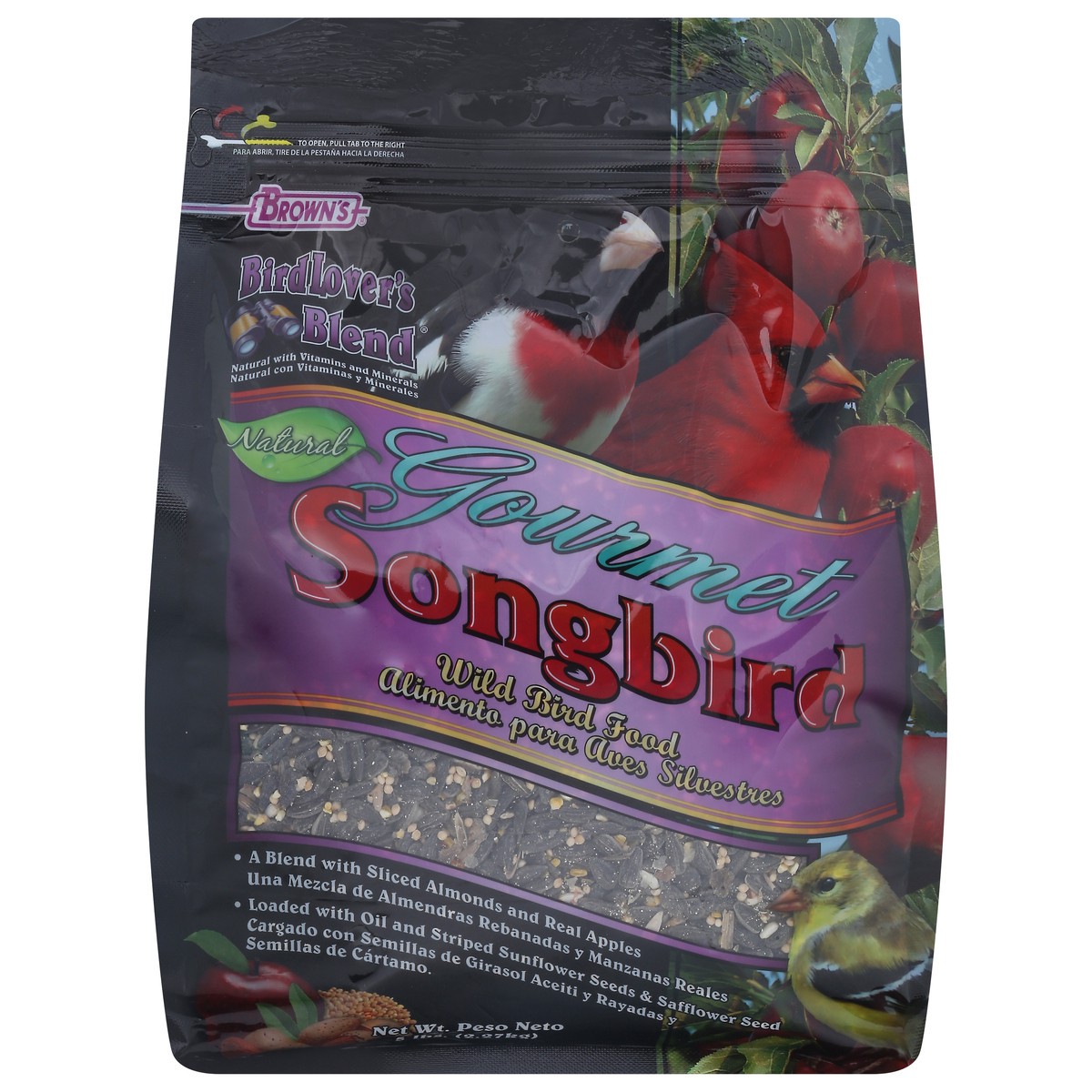 slide 5 of 14, Brown's Birdlover's Blend Wild Songbird Gourmet Bird Food 5 lb, 5 lb